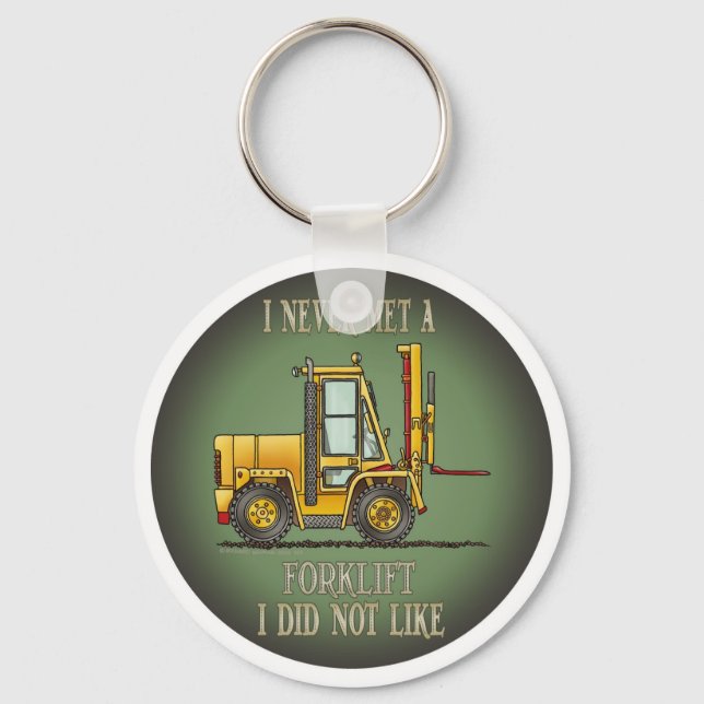 Forklift Truck Operator Quote Key Chain (Front)