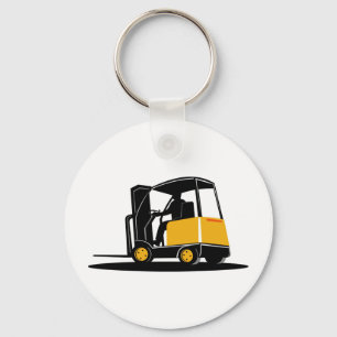 forklift truck retro key ring