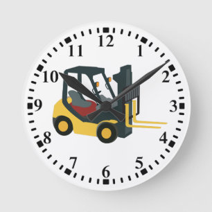 Forklift Truck  Round Clock
