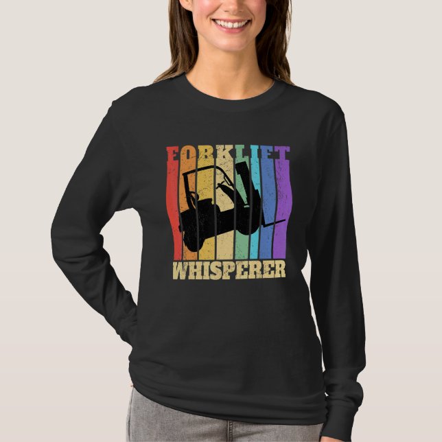 Forklift Whisperer Warehouse Forklift Operator T-Shirt (Front)