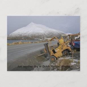 Forklift with Parking Issues in Dutch Harbour Postcard