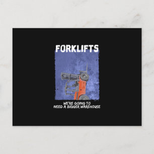 Forklifts Parody Holiday Postcard