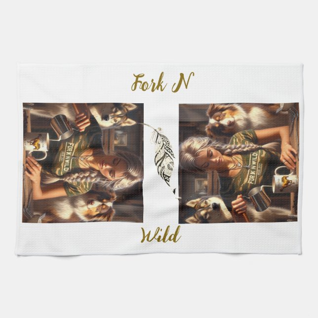 ForknWild Kitchen Towl  Tea Towel (Horizontal)