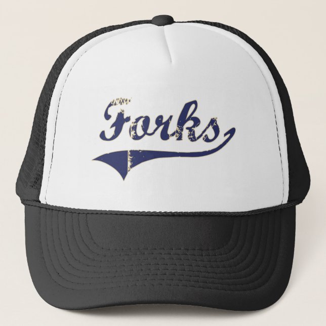 Forks Washington Classic Design Trucker Hat (Front)