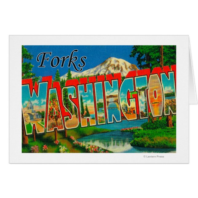 Forks, Washington - Large Letter Scenes (Front Horizontal)