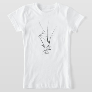 Form Black White Abstract Tribal Tattoo Art T-Shirt