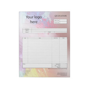 Form Business Quotation, Invoice or Sales Receipt Notepad