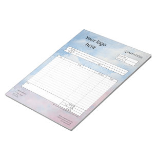 Form Business Quotation, Invoice or Sales Receipt Notepad