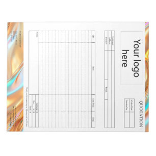 Form Business Quotation, Invoice or Sales Receipt Notepad