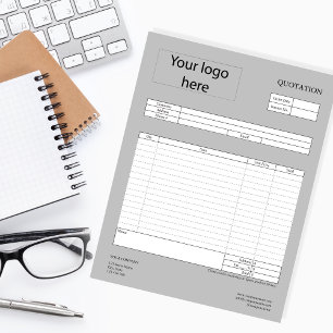 Form Business Quotation, Invoice or Sales Receipt Notepad