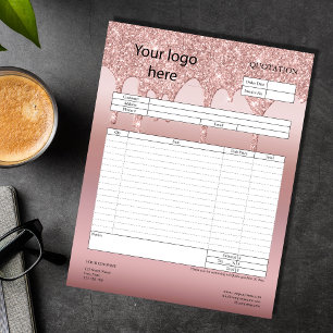 Form Business Quotation, Invoice or Sales Receipt Notepad