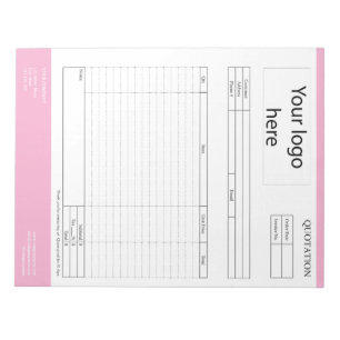 Form Business Quotation, Invoice or Sales Receipt  Notepad
