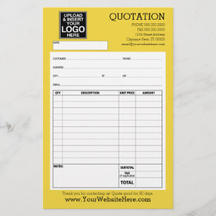 Form - Business Quotation or Invoice Flyer