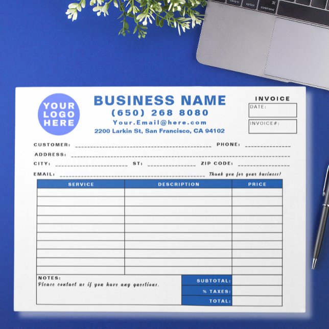 Form Business Quote Invoice Sales Receipt Notepad (Creator Uploaded)