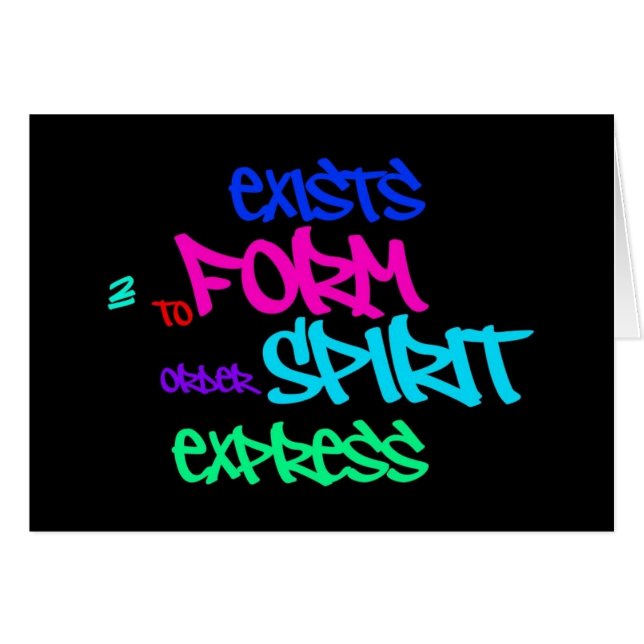 Form Exists Card (black) (Front Horizontal)