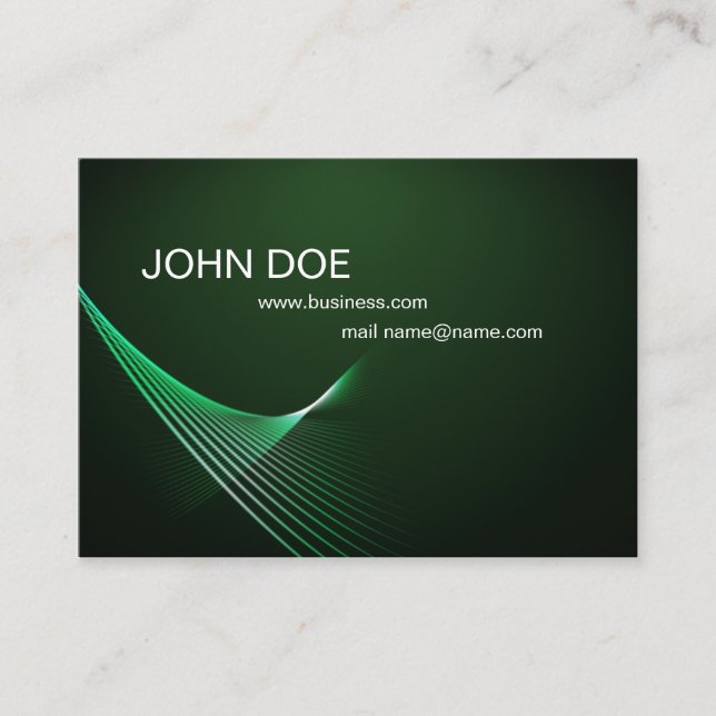 form green business business card (Front)