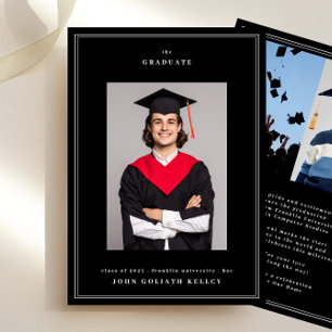 Formal 3 Photo Typography College Graduate  Announcement