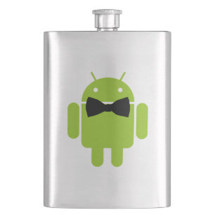 Formal Atire Android Robot Hip Flask