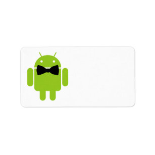 Formal Atire Green Android Robot Label