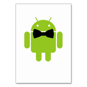Formal Atire Green Android Robot Table Number