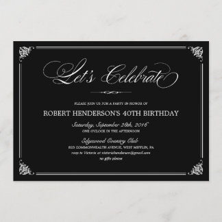 Formal Birthday Invitations