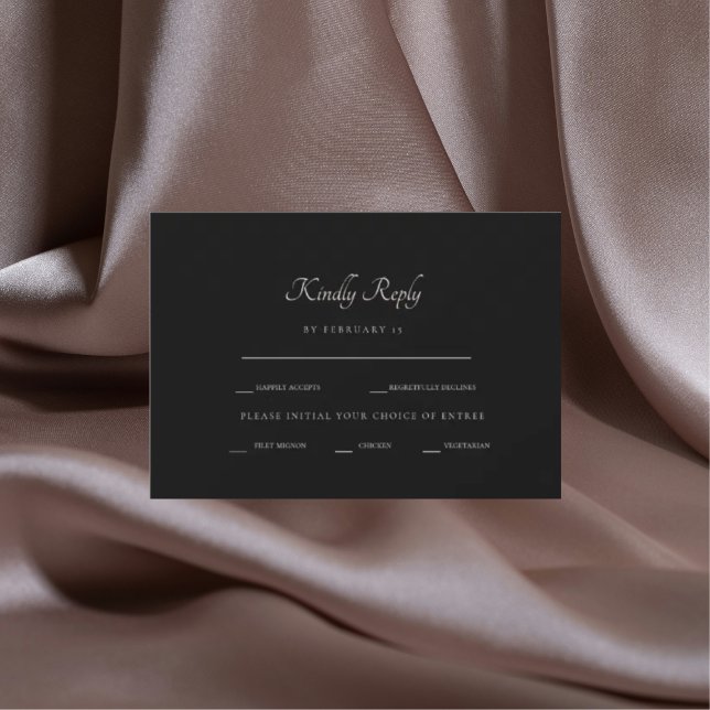 Formal Black Dinner Options RSVP (Creator Uploaded)