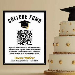 Formal Black Graduate College Fund QR Code Poster