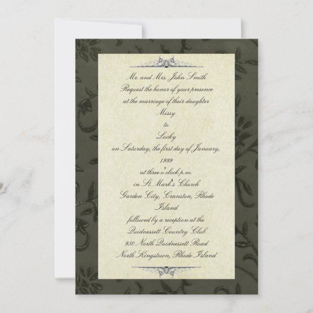 Formal Black Invitation (Front)