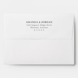 Formal Black Minimalist Envelope