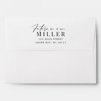 Formal Black Tie Gold Art Deco Invitation Envelope