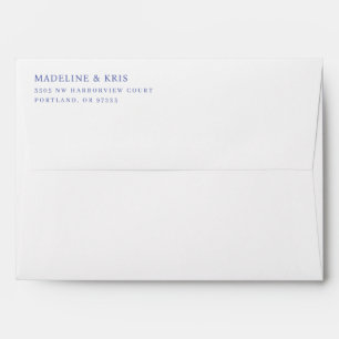 Formal Blue Minimalist Envelope