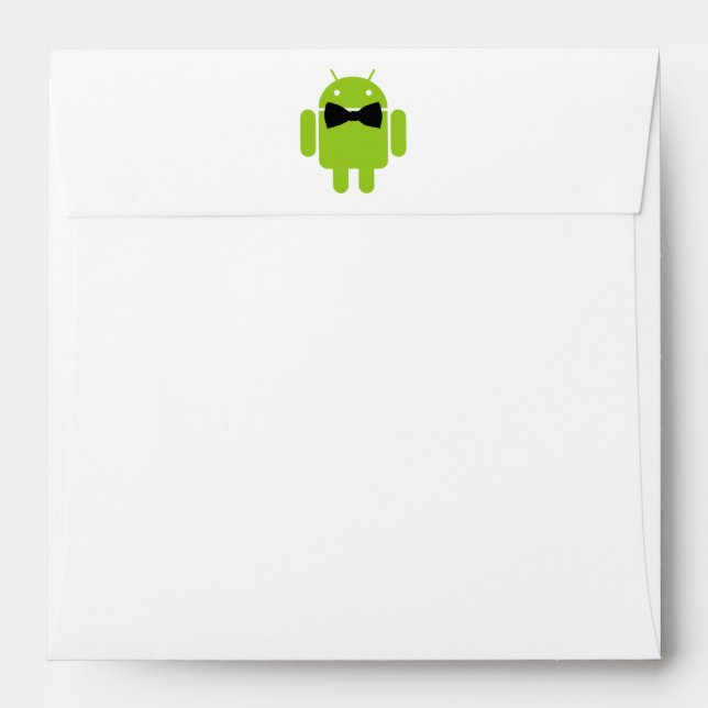 Formal Bow Tie Android Robot Icon Envelopes (Back (Top Flap))