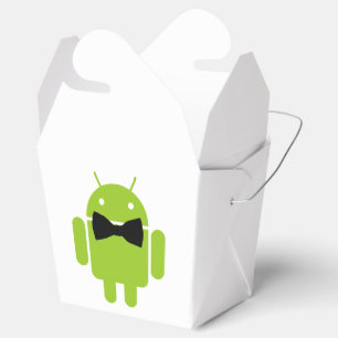 Formal Bow Tie Android Robot Icon Favour Box