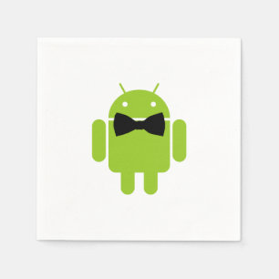 Formal Bow Tie Android Robot Icon Napkin