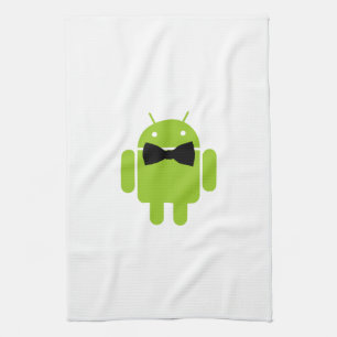 Formal Bow Tie Android Robot Icon Tea Towel