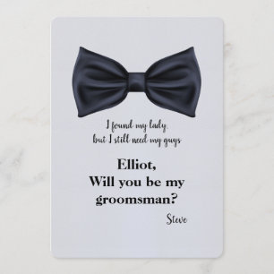 Formal Bowtie Groomsman Invitation