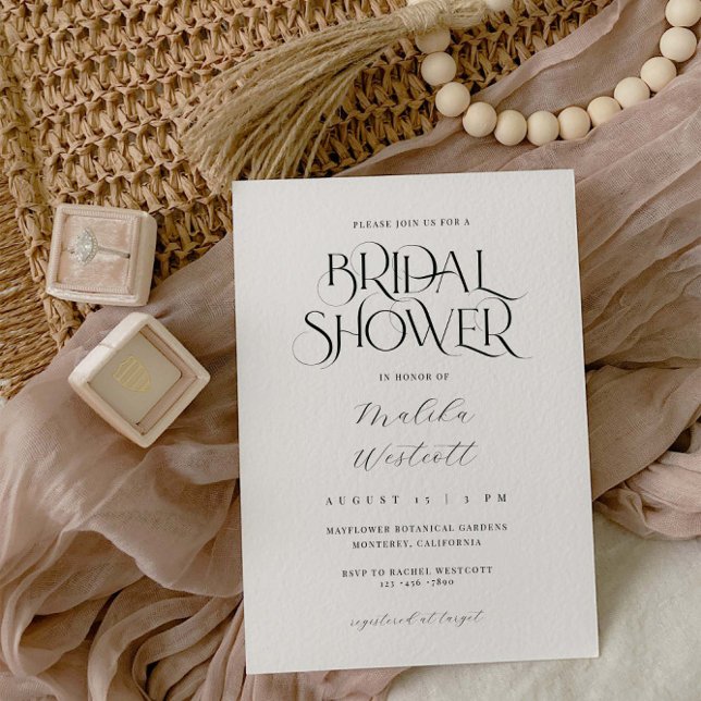 Formal Bridal Shower Minimal Party Invitation (Creator Uploaded)