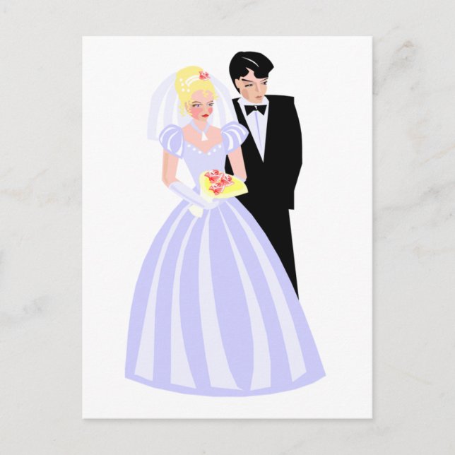 Formal Bride and Groom Postcard (Front)