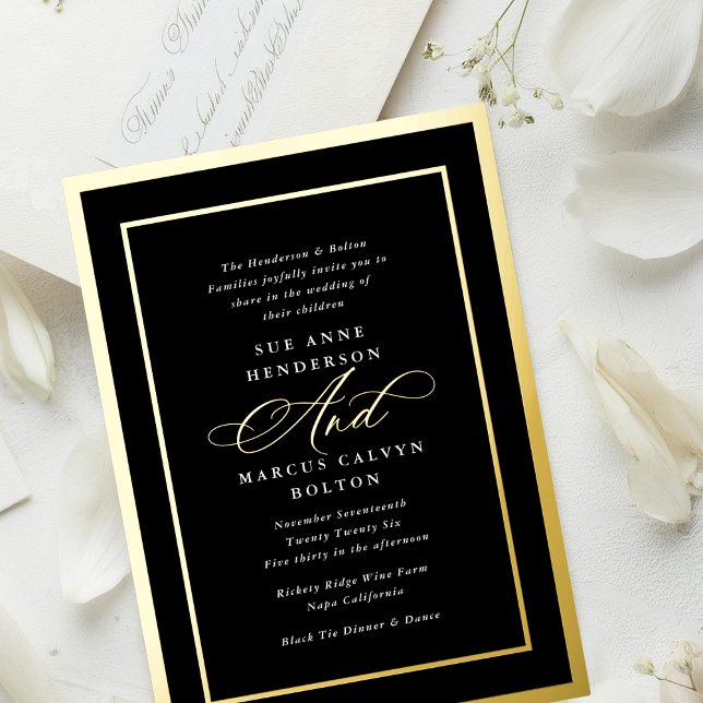 Formal Calligraphy Black & White Frames Wedding (Creator Uploaded)