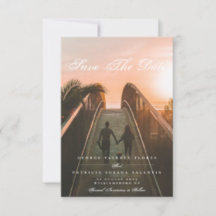 Formal Calligraphy Elegant Photo Save The Date