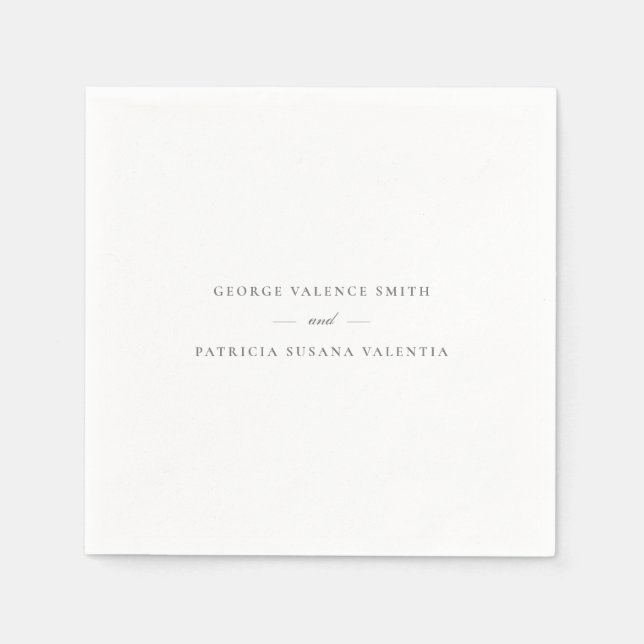 Formal Calligraphy Elegant | Wedding Napkin (Front)