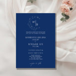 Formal Celestial Elegant Blue Monogram Wedding Invitation<br><div class="desc">Invite your guests to a night of romance and starlight with this Formal Celestial Elegant Blue Monogram Wedding Invitation from the Celestial Elegant Wedding Collection. Featuring a deep navy blue background adorned with twinkling stars and refined typography, this modern celestial design is perfect for couples who love a minimalist yet...</div>