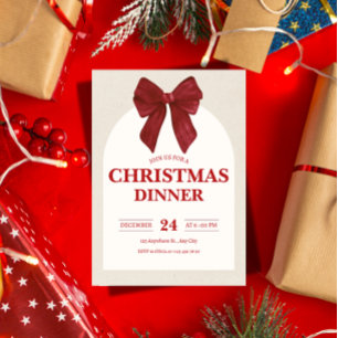 Formal Christmas Dinner Invitation