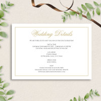 Formal Classic Black and Gold Wedding Details