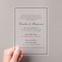 Formal Classic Border Script Elegant Wedding RSVP