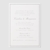 Formal Classic Border Script Elegant Wedding RSVP