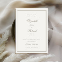 Formal Classic Double Frame Delicate Ecru Wedding