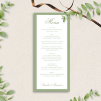 Formal Classic Sage Green Border Script Wedding