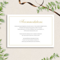 Formal Classy Black & Gold Wedding Accommodations