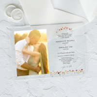 Formal Colourful Floral Wedding Photo Horizontal